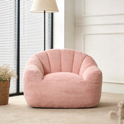 Bean Bag Chair with Armrests Stuffed High-Density Foam