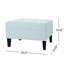 Tissu bleu avec cadre en bouleau. L 28,88 po x H 22,47 po x P 18,5 po. Siège confortable et élégant-1298070982