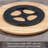 CounterArt White Geo Pattern Wood Lazy Susan Turntable