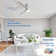 Kemp 52'' 3 -Blade LED Flush Mount Ceiling Fan with Remote Control and Light Kit Included