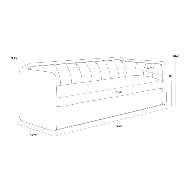 Birrit Sofa, Dove Cream
