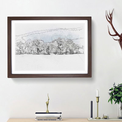 Snow Covered Trees in Abstract - Picture Frame Graphic Art Print