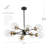 Millender 8-Light Dimmable Sputnik Modern Linear Chandelier-74062947