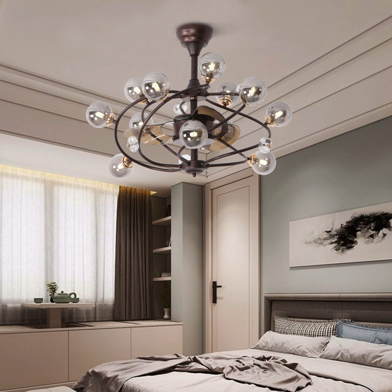 Birgitta Ceiling Fan with Light Kit, Smoke