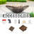 24" Square Garden Water Bowl, Stainless Steel Spilling Water Feature for Outdoor Ponds, and Other Landscaped Areas (Antique Brown Coated)