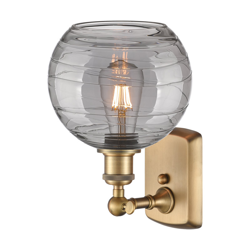 Luminaire suspendu sphère simple 1 lumière Metter 8SM, Laiton brossé