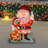 Pre Lit Fabric Santa Claus And Rudolph 2D Outdoor Holiday Lawn Ornament Christmas Yard Decoration With 70 Clear Lights And Stand