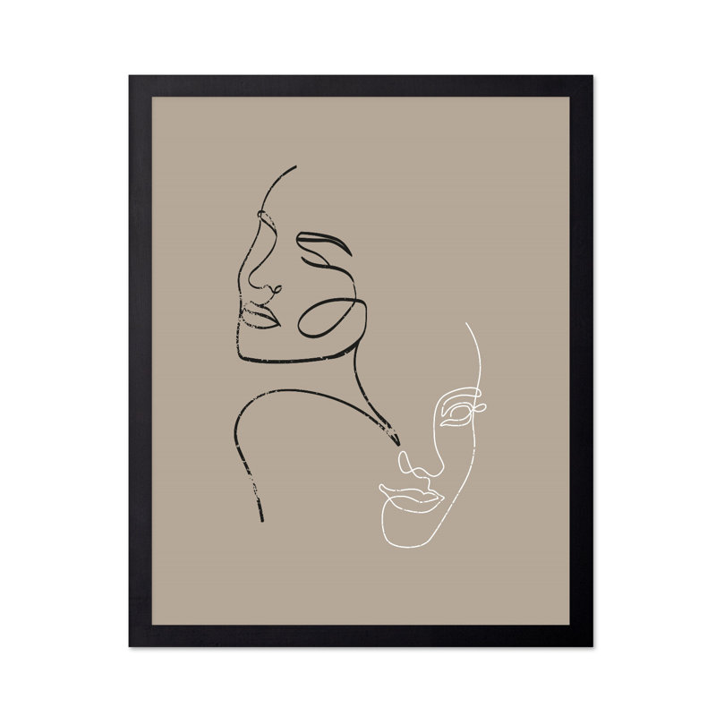 Une ligne de visages de femmes, H 08 po x l 10 po, Affiche, Sans cadre