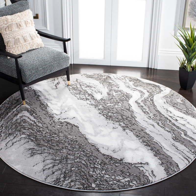 Manfred Performance Abstract Rug, Round 6'7"