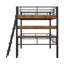 Lit mezzanine simple en métal avec bureau intégré-543984556