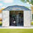 10X12 Ft Outdoor Storage Shed, Heavy Duty Rust-Resistant Steel Tool Shed With Floor Frame Kit-121499270