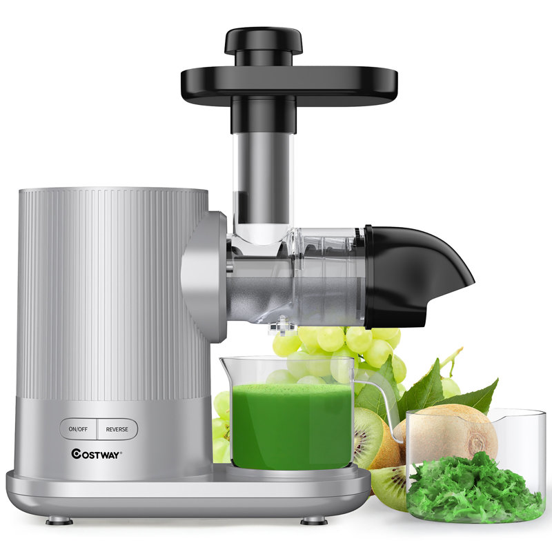 Costway 220 Watt Electric Slow Masticating & Cold Press Juicer, Silver