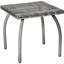 Petite table de bout carrée en rotin, table d'appoint en osier pour l'extérieur