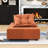 Modular Sectional Single Sofa, Armless Chair with Removable Back Cushion