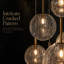 Lustre rectangulaire 54 niveaux à 10 lumières 54,7 "avec globe en verre texturé