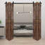 Porte de grange double pliante en bois massif de style K avec ensemble de quincaillerie - Assemblage requis-101127214-101127205