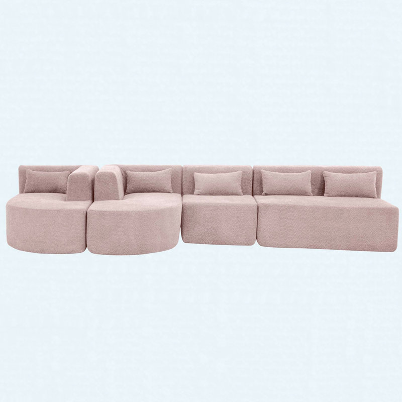 Canapé rembourré Bonely, Rose