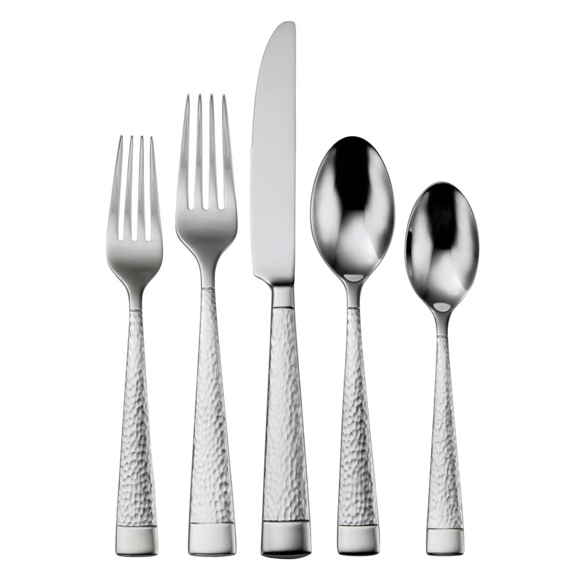  Sambre 65-Piece Dishwasher Safe Flatware Set, Service for 12, Silver