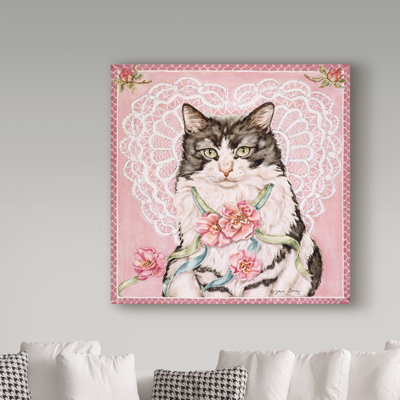 Gilstrap «Be Mine Cat», reproduction de peinture acrylique sur toile tendue