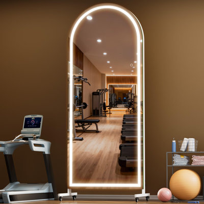Miroir arqué à DEL sur 360 ° Home Gym