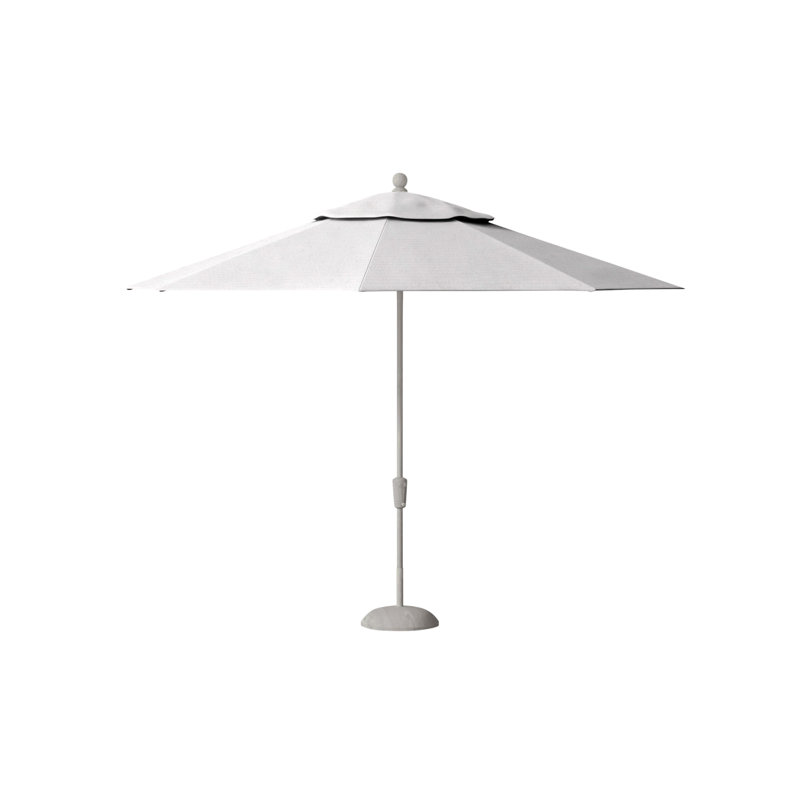 Parasol de marché octogonal à inclinaison automatique 108 po x 108 po Crank, Lin neige, Huître
