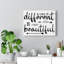 Different Is Beautiful - Wrapped Canvas Print