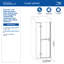 Porte de douche pivotante semi-sans cadre 32 po x 76 po avec quincaillerie en verre trempé traité 5/16 po CrystalTech Ciane Ciane-120912414-120912416