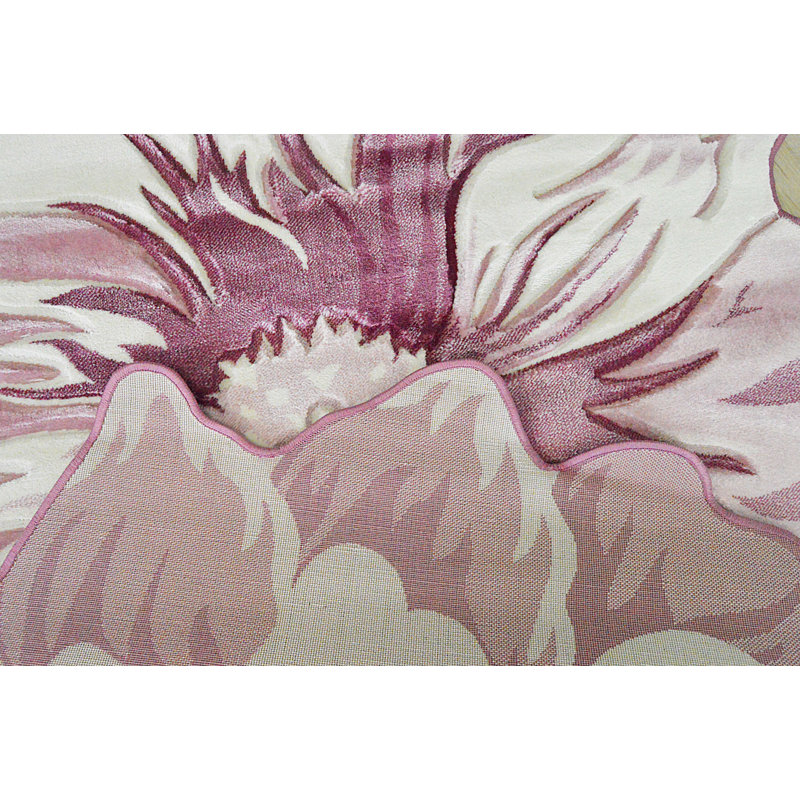 Tapis botanique rose à effet 3D Tato Flowers, Nouveauté 2 pi 7 po