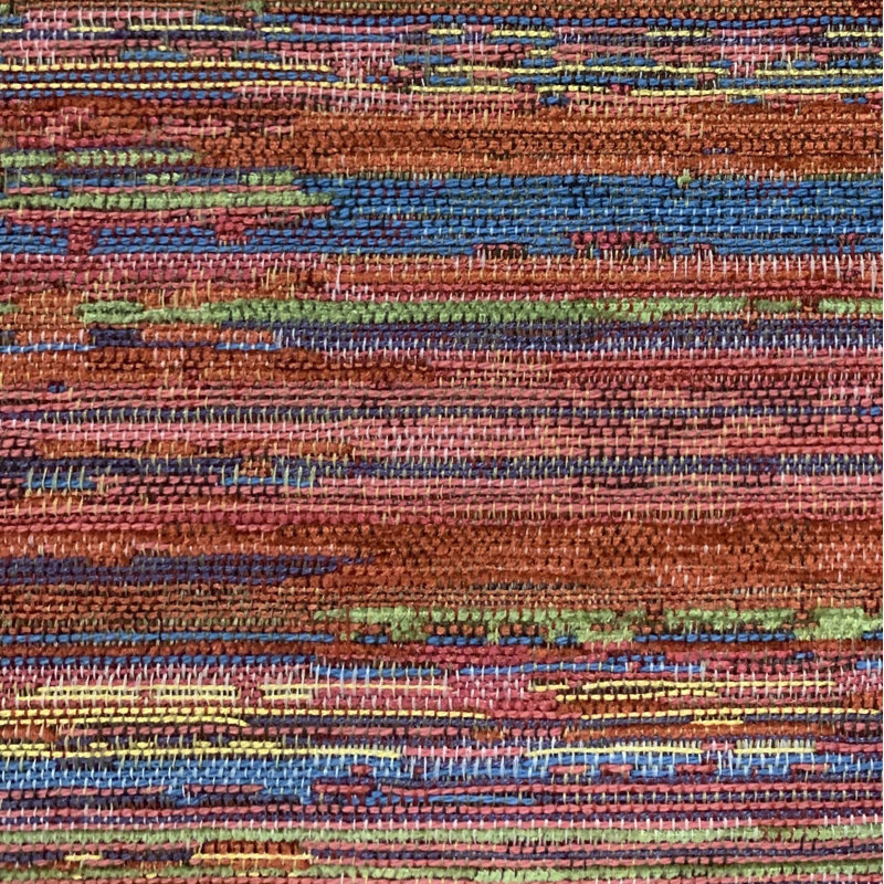 Coussin rayé rouge marin, 20" x 30"