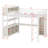 Space-Saving Loft Bed Featuring Built-In Closet, Study Desk, And Organizational Cubes-355923958