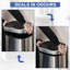 48 Liter Stainless Steel Touchless Automatic Sensor Waste Bin with Manual Lid Option for Kitchen and Home Use