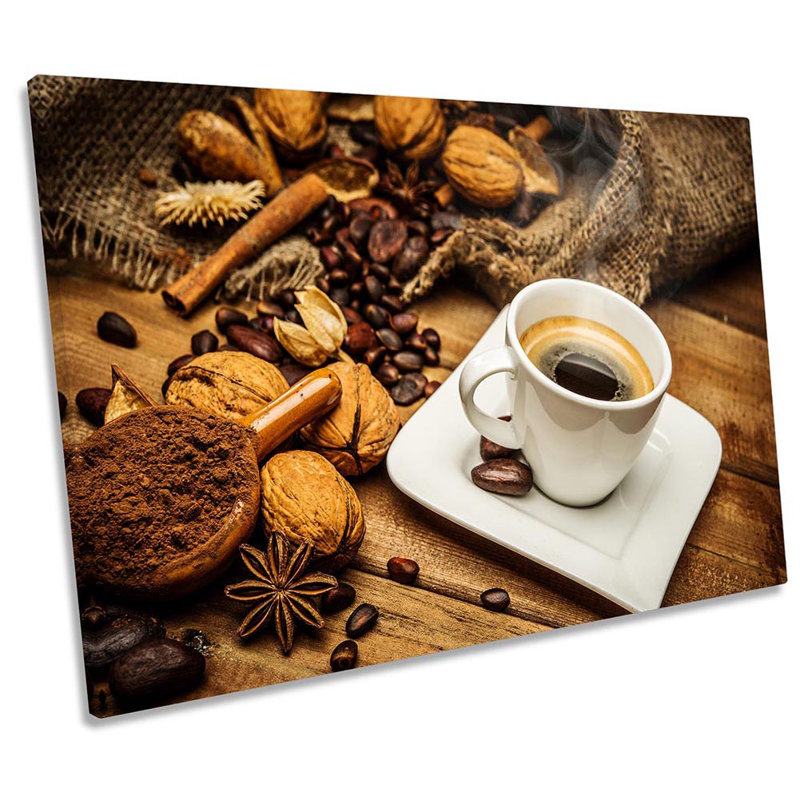 Café Kitchen Coffee Cup - Wrapped Canvas Print, 81.3cm H x 121.9cm W