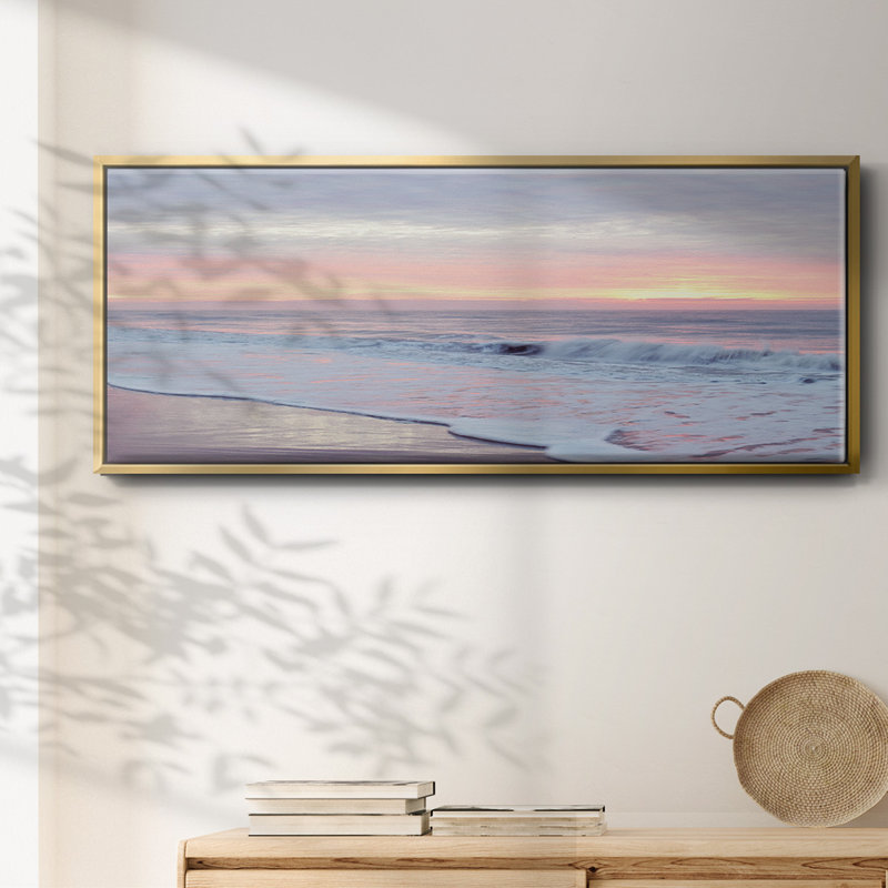 Morning Break II - reproduction sur toile avec cadre flottant, Or, H 24 po x l 60 po x P 1,5 po