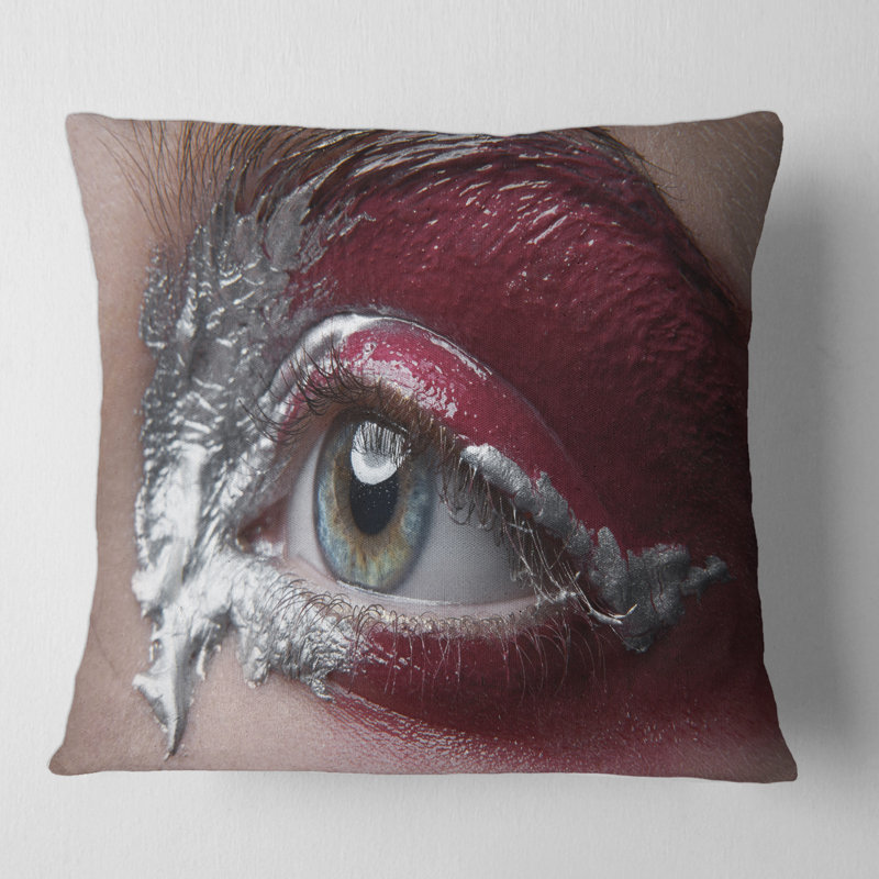 Photo retouchée - Coussin moderne imprimé, 18" x 18"