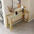 Modern Double Layer Tempered Glass Console Table