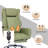 Ergonomic Cross Legged Office Chair With Footrest,leather Big And Tall Executive Chair With Wheels,reversible Armrest And Lumbar Pillow,135° Reclining Computer Wide Desk Chair For Home,office （3D Kneading Massage Head）-850370814