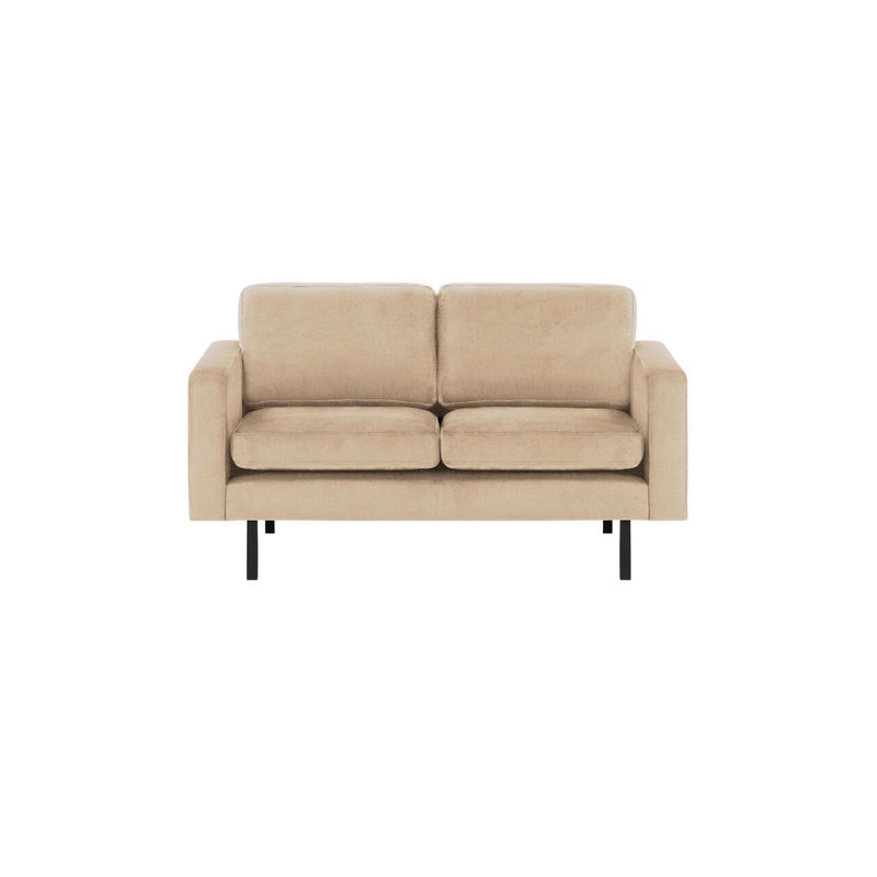 Neilius 2 Seater Velvet Loveseat, Beige