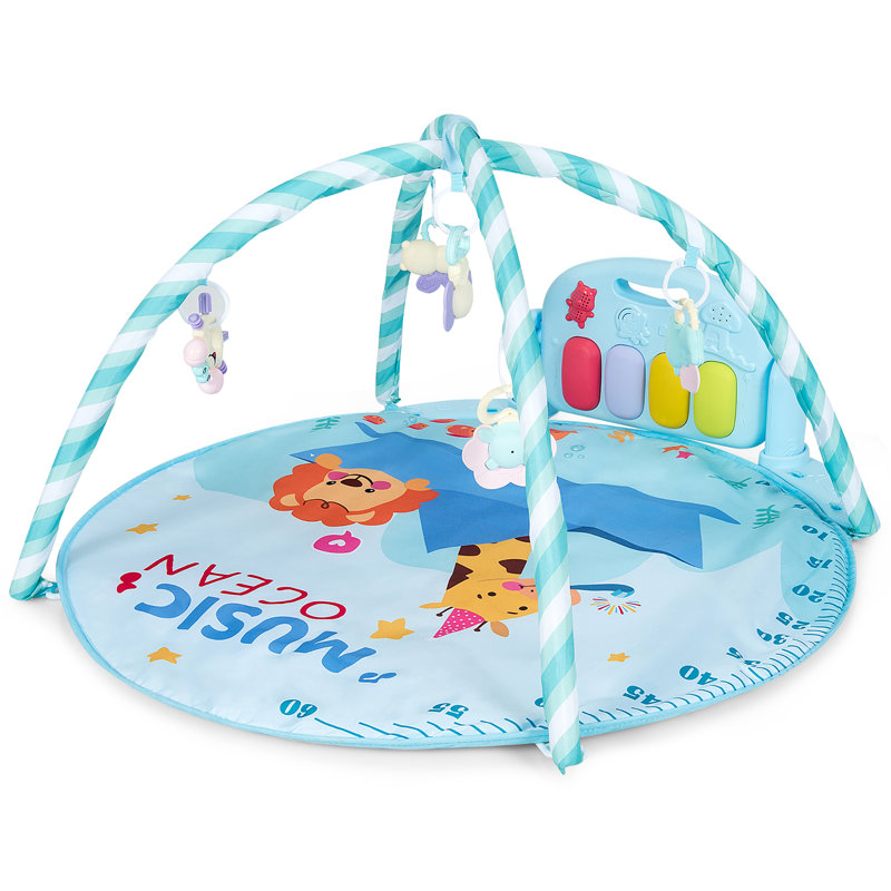 34'' L Interlocking Plastic Playmat, Blue