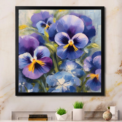" Purple Yellow Natures Pansies II "