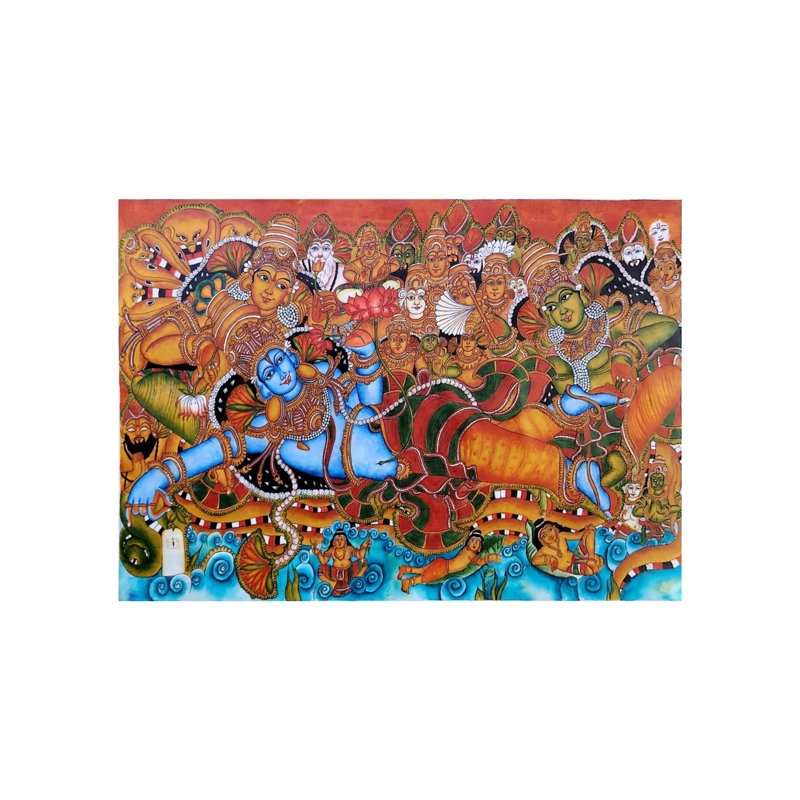 Ananthasayanam - lord Vishnu | Acrylique sur toile | Par Geethu Suresh