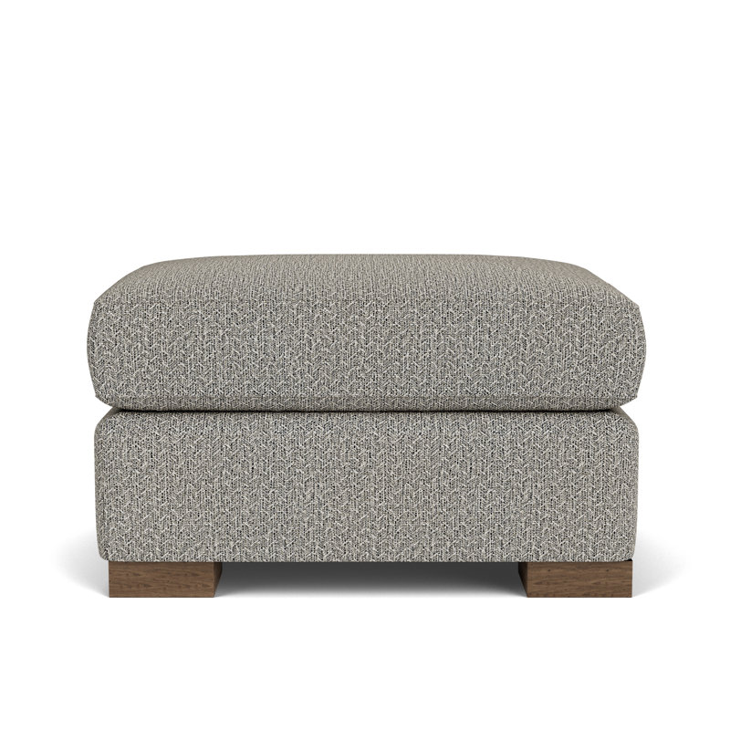Square Ottoman, Dark Gray Polypropylene/Olefin
