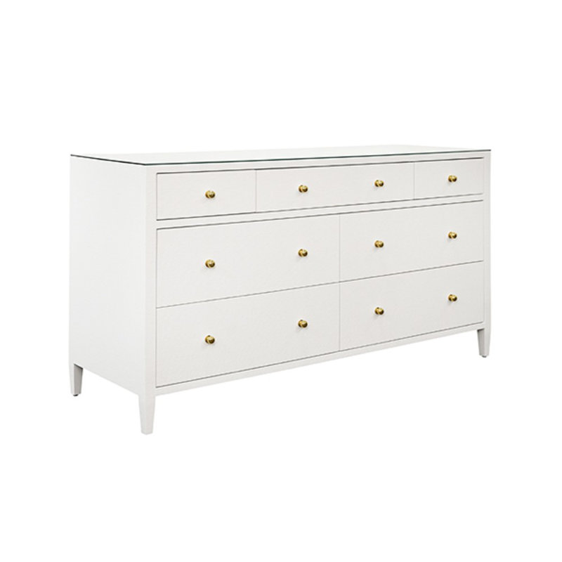 Commode sept tiroirs, Blanc