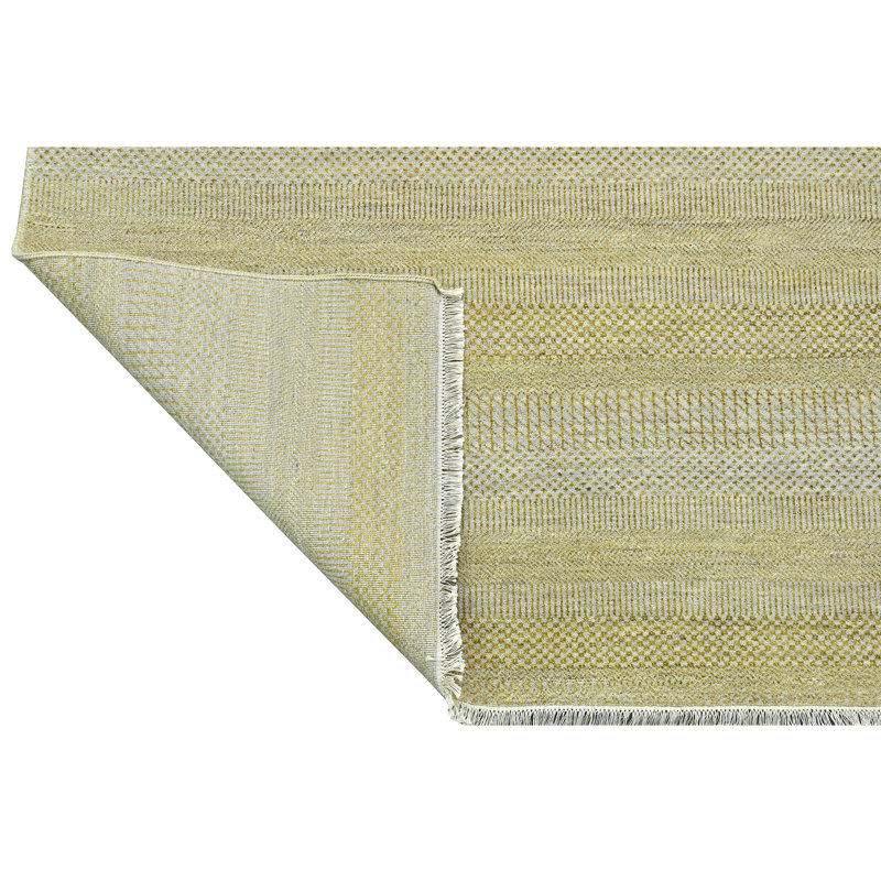 One-of-a-Kind Rectangle 6' x 9'1" Area Rug in Gold/Silver