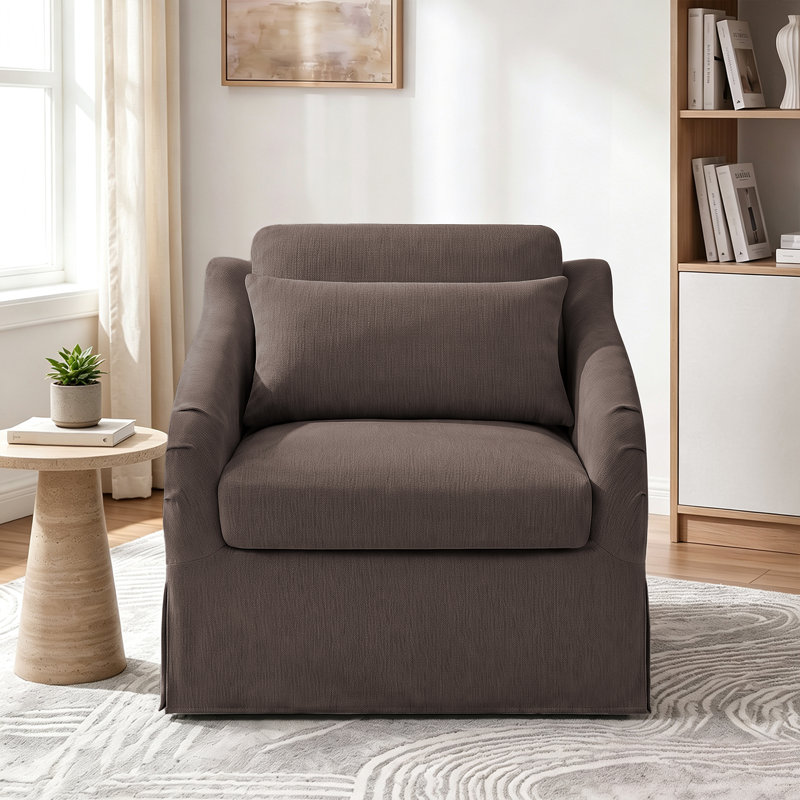 Fauteuil surdimensionné avec accoudoirs l 35 po, Brown