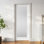 Ensemble de portes standard avec porte coulissante en verre givré et porte blanche