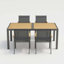 Ensemble de salle à manger robuste en aluminium résistant aux intempéries-808461636