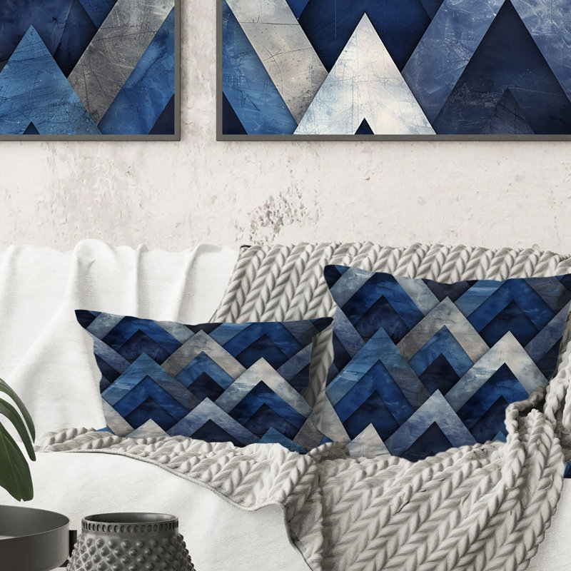 Coussin Blue I, H 16 po x l 16 po