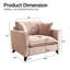 Chaise rembourrée en chenille avec 2 coussins décoratifs, petite chaise d'appoint pour le salon, la chambre à coucher et la chambre de bébé-2035478992