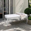 Banc fixe d'extérieur en aluminium avec coussin en tissu Sunbrella