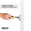 Faux levier de porte simple Quadra à conception dissimulée moderne (pour placard, garde-manger ou couloir) - Style minimaliste élégant en chrome-114645792
